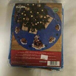 Bucilla Felt Tree Skirt Santa And His Sleigh Christmas Felt Tree Skirt 86362